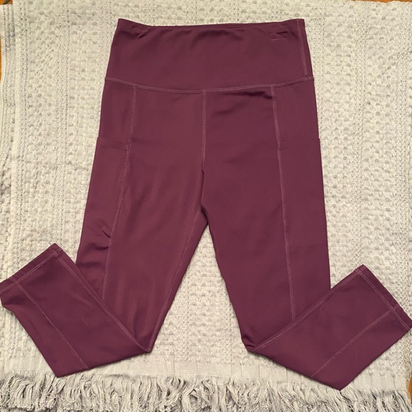 Women's‎ Size S OUGES Purple Yoga Pants - Picture 3 of 5